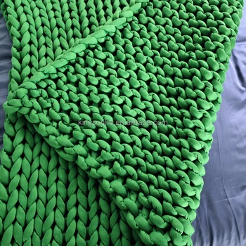 Polyester Chunky Knit Throw Blanket Weighted Knitted Blankets