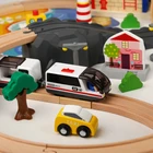 Train Set Brain Wooden Small Train Track Magnet Train Track Set Construction Brain Development Toys For Children