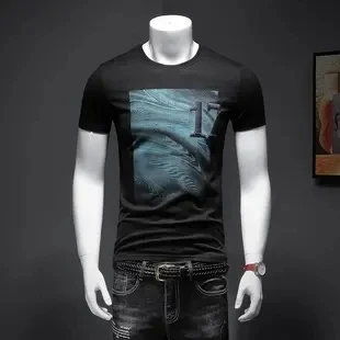 Manufacturers sell new printed men slim movement waterproof breathable short sleeve T-shirt