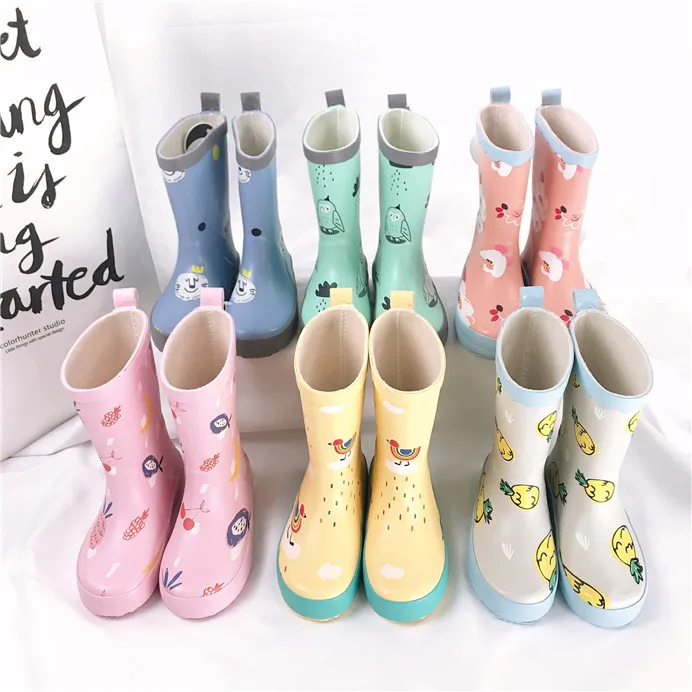 pineapple rain boots