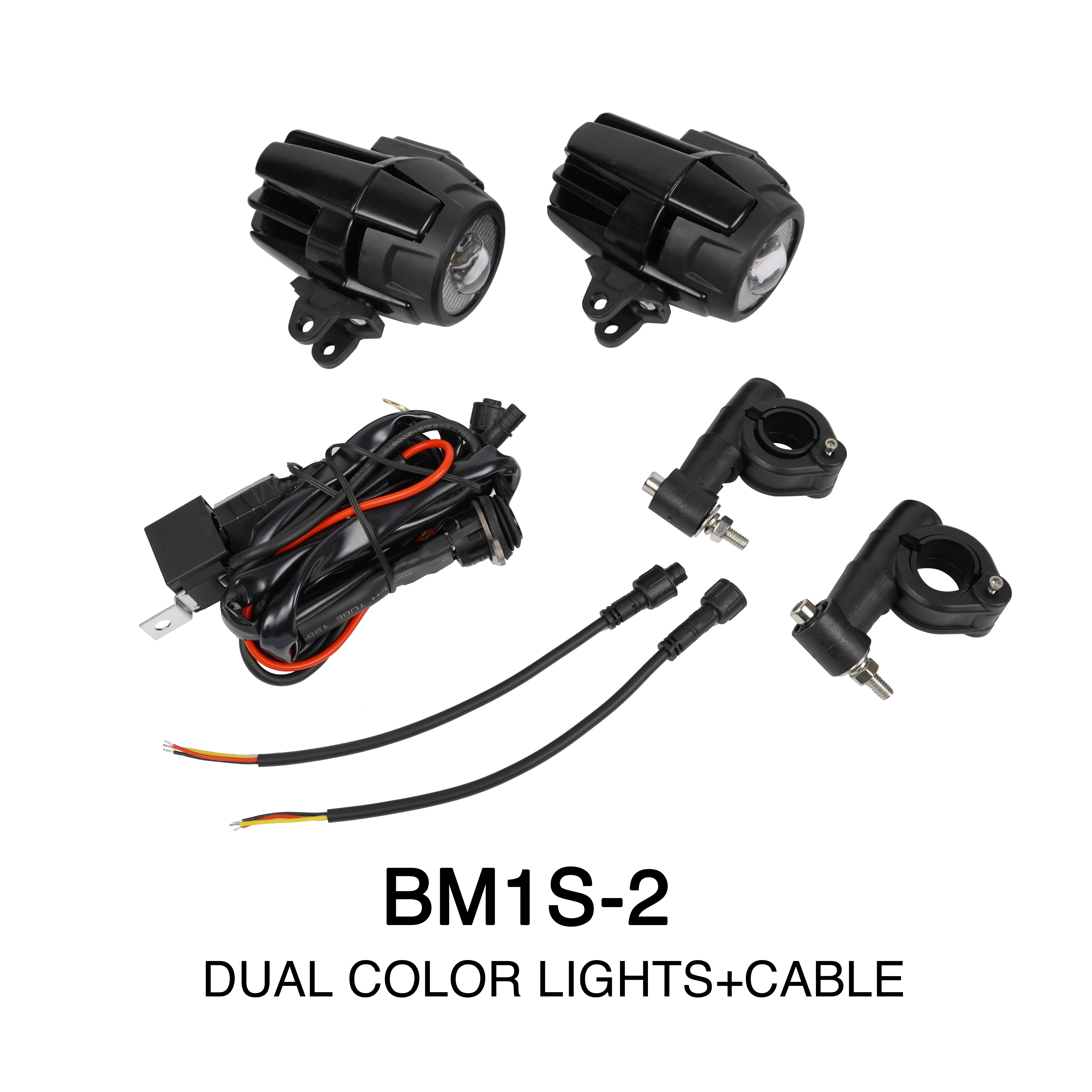 Universal Motorcycle LED Auxiliary Lights Spot Driving Fog Light with two color fit for BMW Waterbird factory