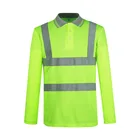 Work Shirt Low Price Custom Quick-drying Work Clothes Long Sleeve Construction Safety Reflective Fluorescent Polo Shirt