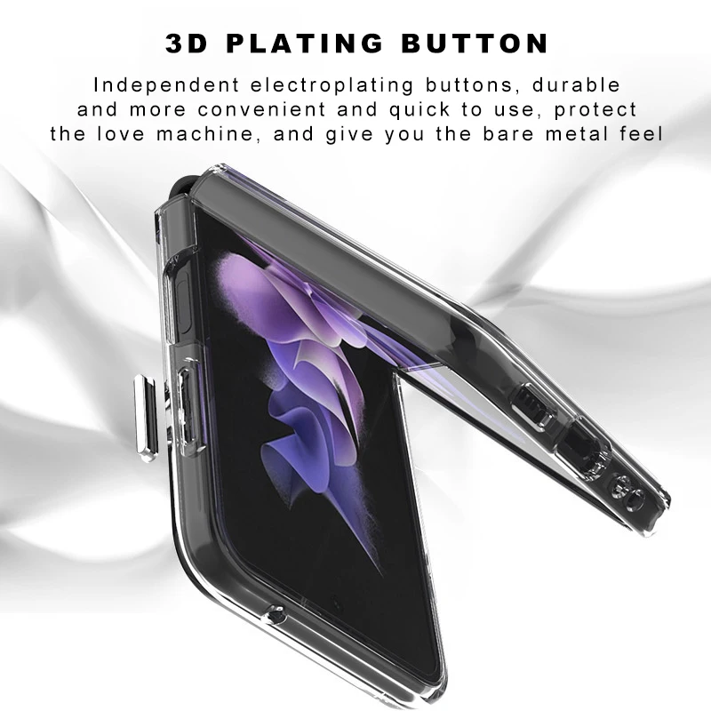 Anti fall Folding clear phone case For samsung z fold flip 3 fold 4 5G