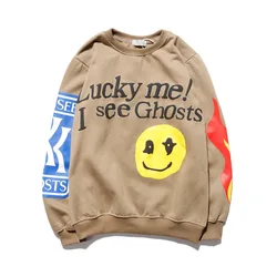Wholesale Custom Logo French Terry Face Real Lucky Me I See Ghosts Hoodie Heavy Weight Unisex 3d Puff Print Hoodies