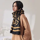Scarves In Stock Hot Selling Women Cashmere Scarf New Classic Luxury Thick Printing Checks Apply To Winter