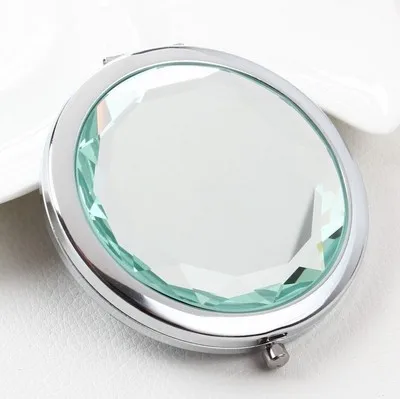 Custom Logo Pocket Crystal Compact Mirror for a Promotional gift