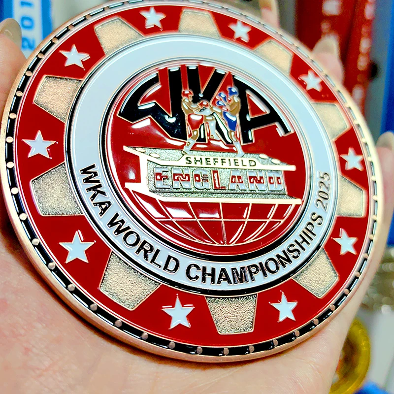 Custom Own Design Metal Sports Medal Enamel Logo for Football Boxing Soccer Wrestling Premium Metal Crafts Medals factory