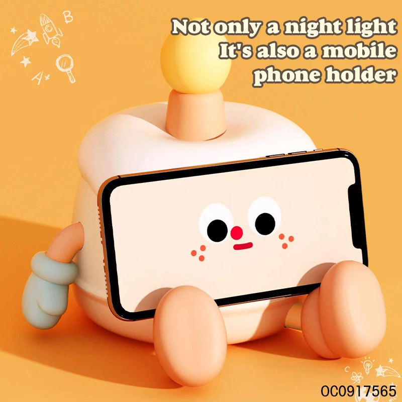 Mobile phone holder quality wholesale new arrival cartoon children's led night lights new modern led table lamp