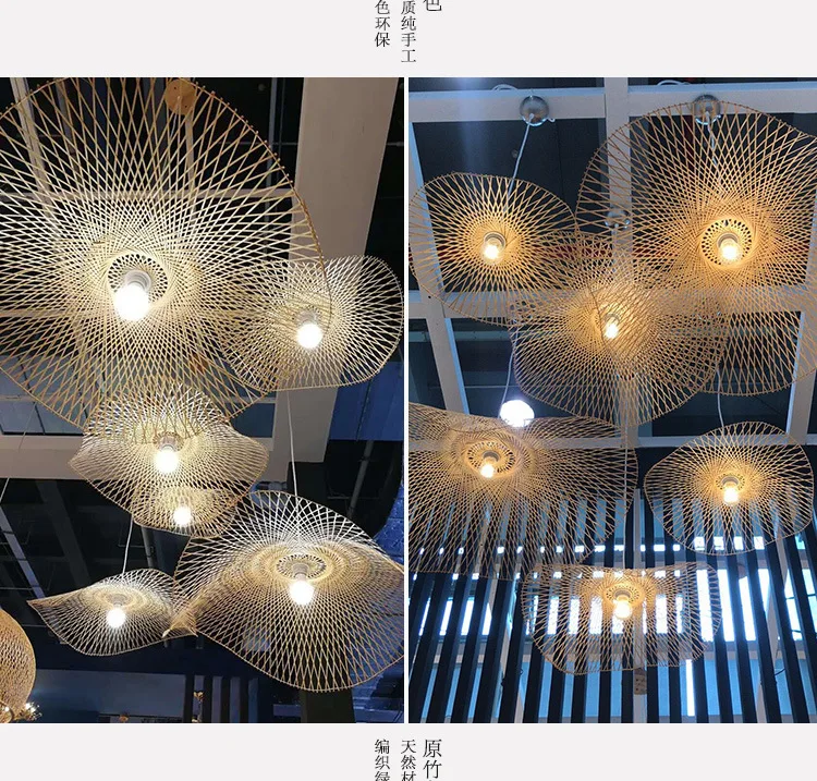Natural pendant wooden lamp hanging rattan lamps Indonesia Malaysia rattan pendant lights