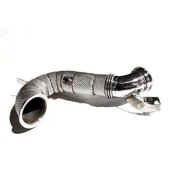 high performance 304 stainless steel downpipe exhaust downpipe for Mercedes BENZ AMG E53