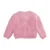 solid 100% cotton newborn baby girls' round Neck pink Cardigan Knit kids clothing sweater coat