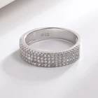 Ring Iced Out 4 Rows Of CZ Simulated Diamond Jewelry Band Ring With Micro Pave Zirconia Ring