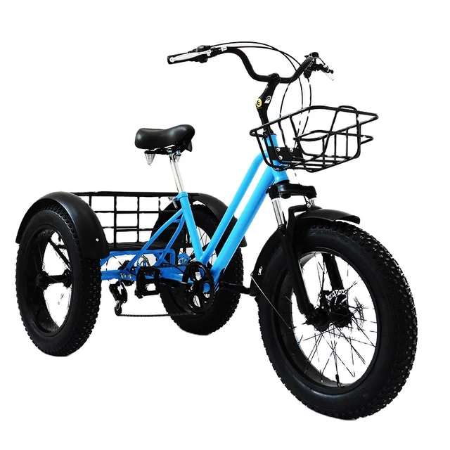 Russian hot 20 "fat tire big wheel Snow adult pedal tricycle for sale 3 wheel bicycle adult fat tire tricycle off-road tricycle