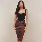 Dress Party Dresses Women Sexy Latest Design Open Collar Sleeveless Stretchy Sexy Chiffon Elegance Party Dress For Women