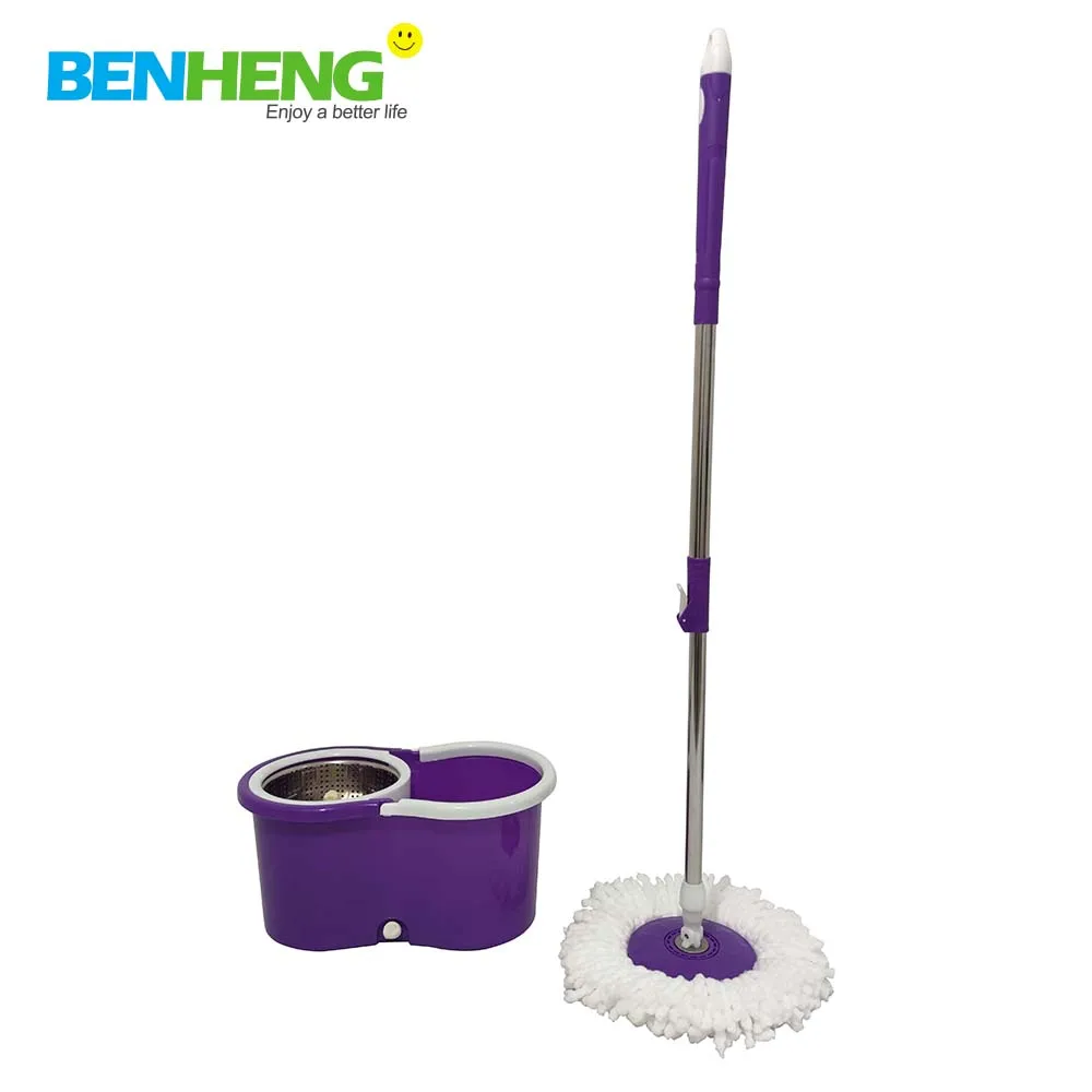Factor Wholesaler Best Selling 360 Rotating Eight Lazy Mop With Stainless Steel Dryer Bucket Mop Set for Household Cleaning