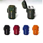 Lighter Outdoor Buckle Silent Personal Safety Double Arc Portable Waterproof Windproof Lighter