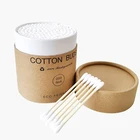 Cowhide Box Carton Cotton Swab Ear Buds Bamboo Cleaning Cotton Tattoo Lipstick Bamboo Cotton Buds