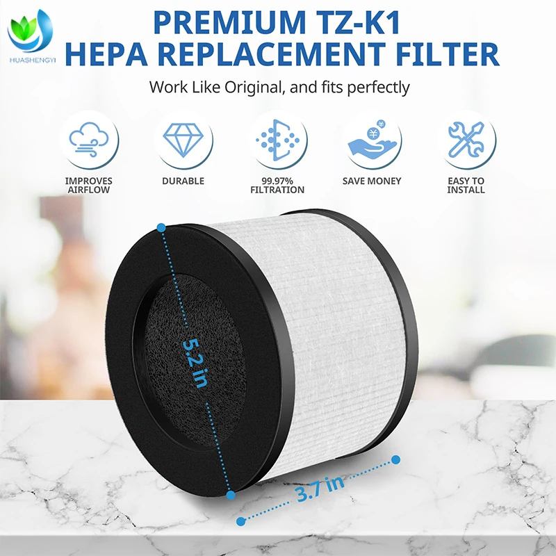 product customize replacement for tz k1 filter compatible with tolife tz k1 filter with aroeve mk01 mk06 air purifier hepa filter-5