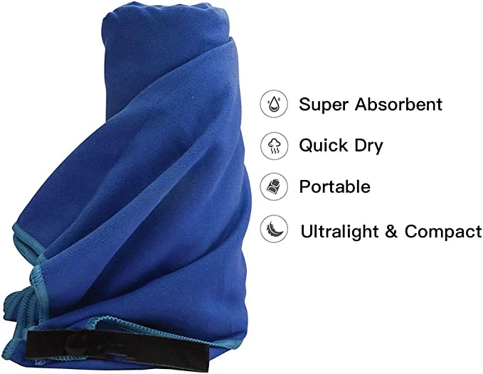 toalla de secado rapido custom logo microfibre outdoor microfiber suede sports towel for gym