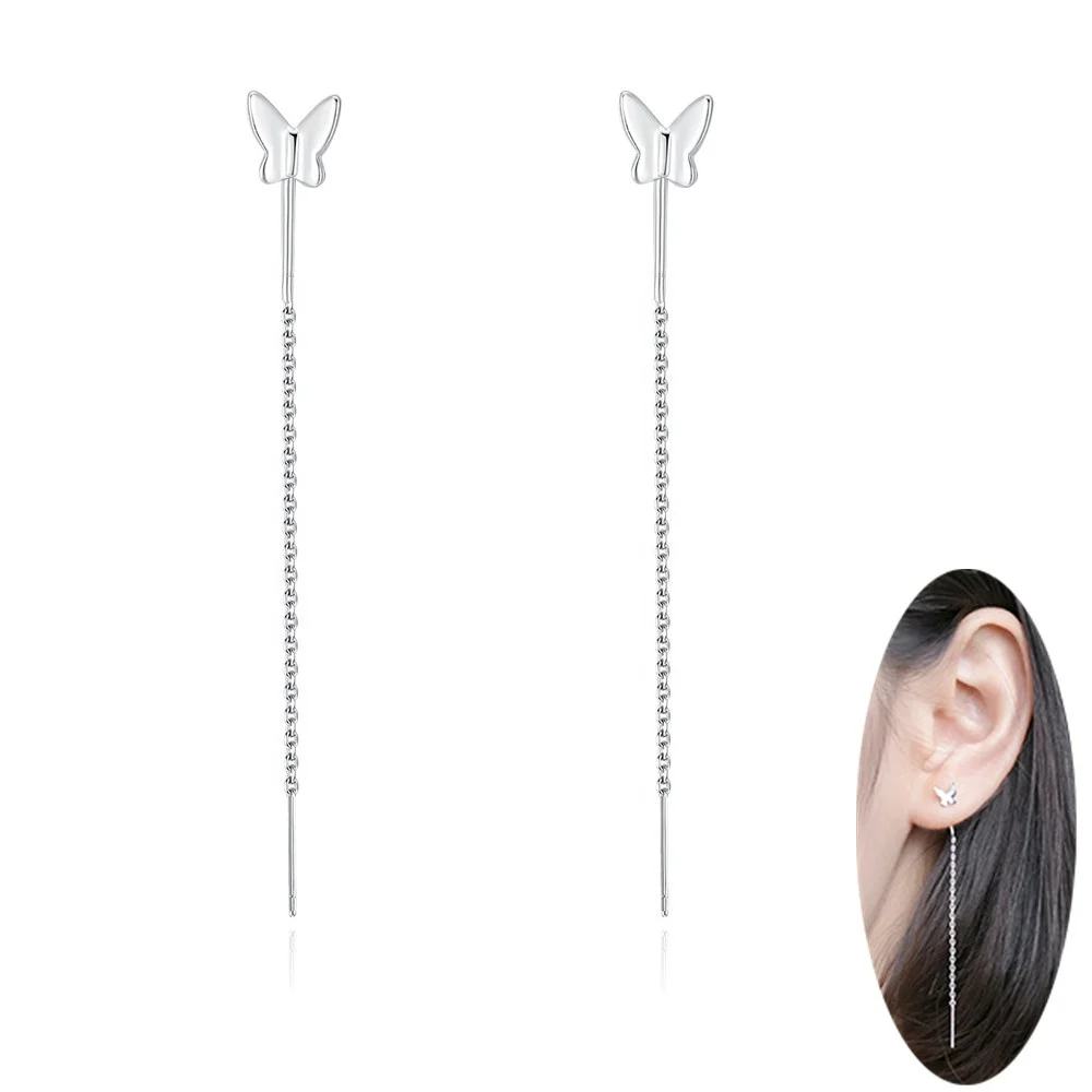 threader earrings butterfly