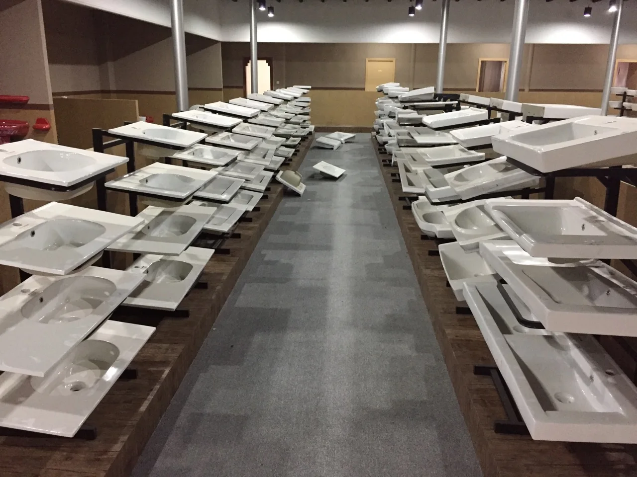 TARPUL 2023 Custom-made Rectangular Stone Basin Sink Modern Design for Hotel Home Concrete Cement Ceramic Mount Installation factory