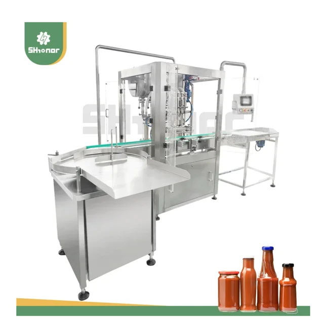 Shhonor Automatic Tomato Paste Tomato Sauce Bbq Sauce Filling Bottling Machine