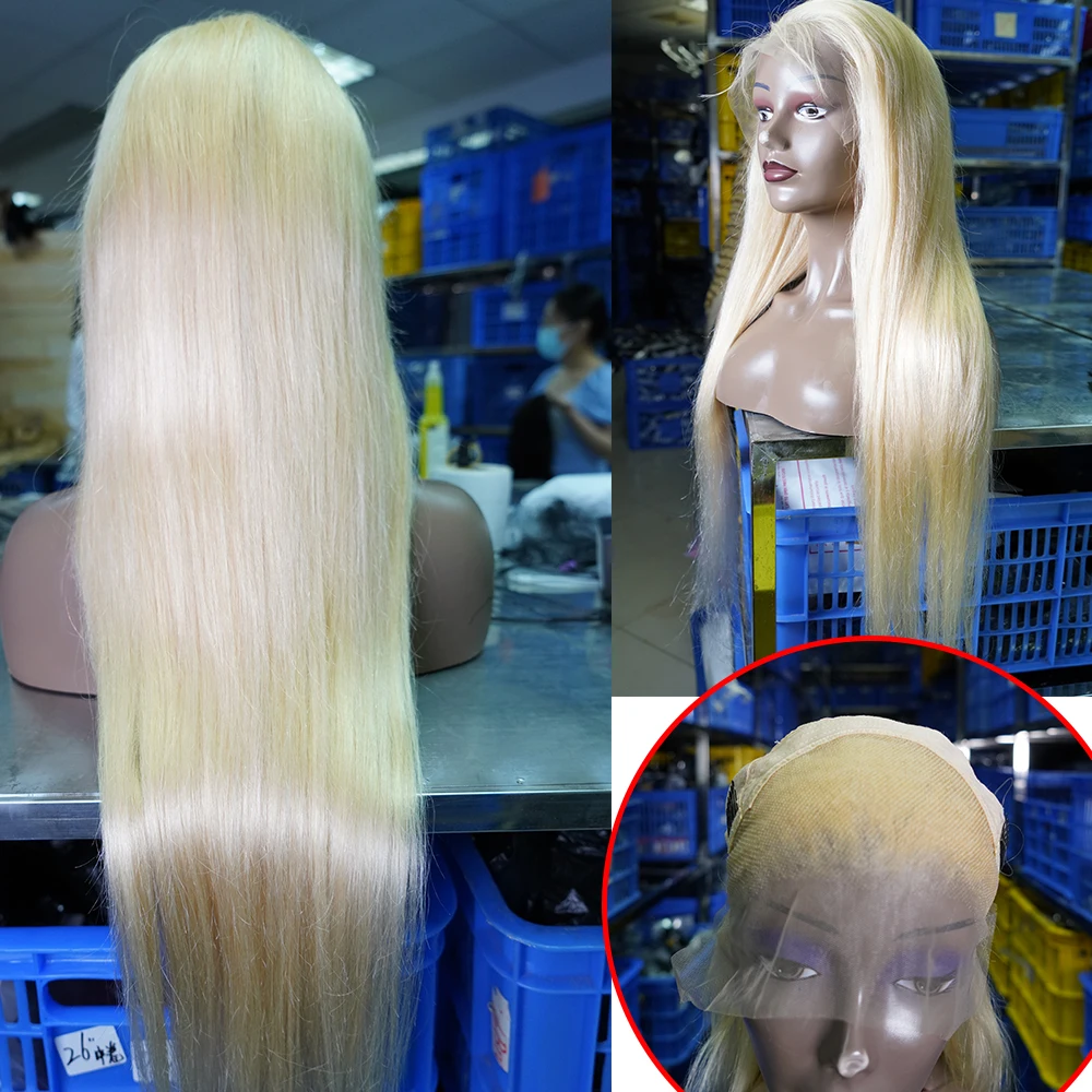 Wholesale Black Women Natura 613 Blonde Wigs ,Glueless Hd Pre Plucked 13x4 Full Lace Frontal Wigs With Baby Hair
