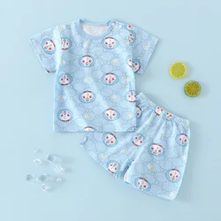 Factory wholesale cotton fabrics summer children's short-sleeved suit new born baby girl clothes boys wear sets