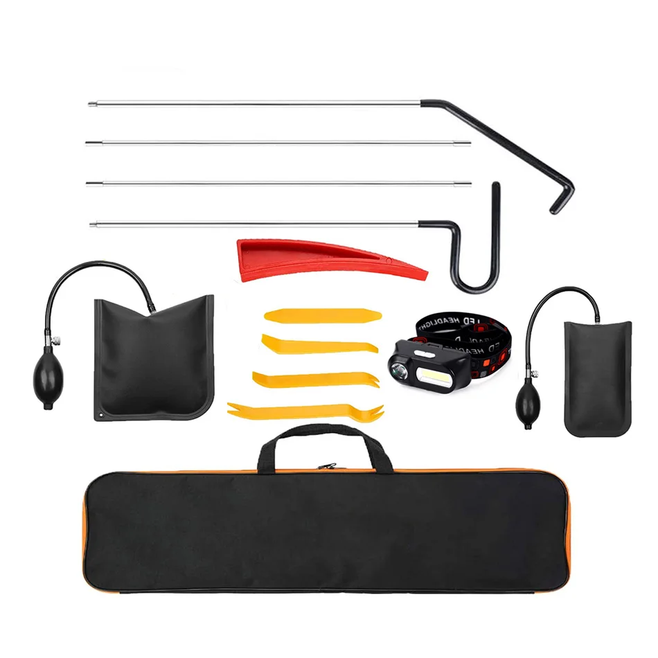 Professional Emergency Lockout Car Kit w/ Long Reach Grabber & Non Marring Wedge Professional Emergency Lockout Car Kit w/ Long Reach Grabber & Non Marring Wedge