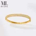 Diamond Bracelet High Quality Brilliance Artificial Diamond Bucket Bangle Women Gold Plated Cubic Bracelet Jewelry