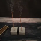 Burner Geometric Design Home Accent NEW Concrete Cement Incense Holder Burner