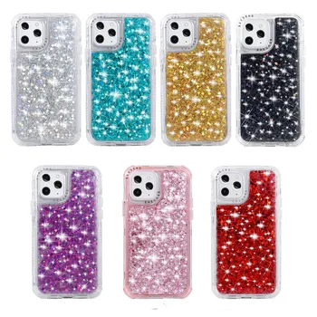 Amazon Popular GSCASE 3 In 1 Rubber Finished Bling Bling Case For Iphone Xs Pro Max 12 Phone Case Glitter