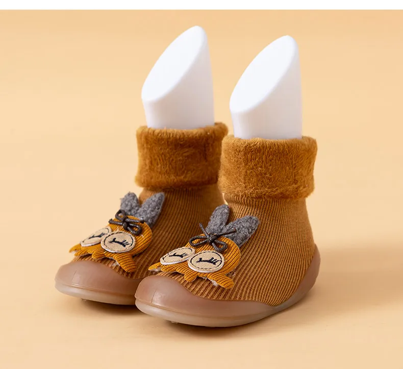 Children Floor Socks Cute Cartoon Non-slip Rubber Sole Casual Baby Toddler Shoes details