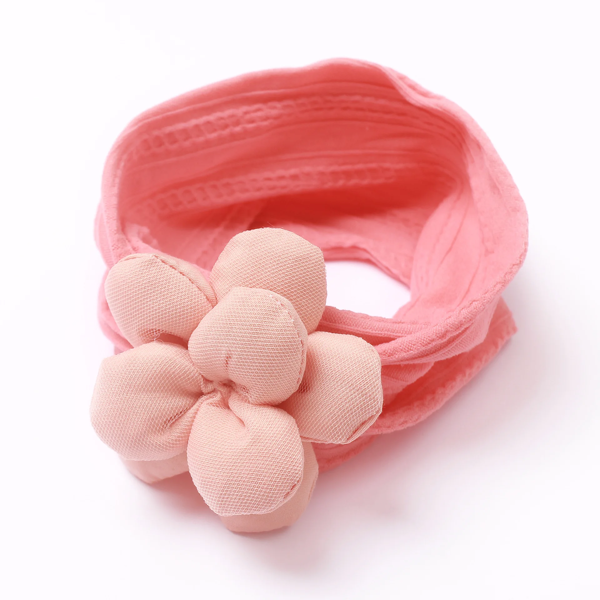 Hot Sale Baby Girl's Nylon Hair Accessories Various Color Headband New Elastic Traceless Wide Bow Baby Hair Band
