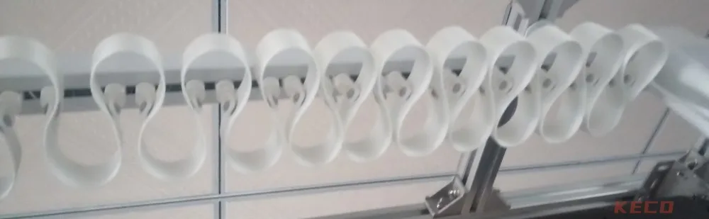 KECO ripple fold S-fold wave curtain with patented design and quality solid material for super quiet motorized curtain rail