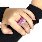 Band Rings Rings Silver Band Luxury Jewelry High Quality 925 Sterling Silver Emerald Cz Band Rings
