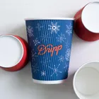 Ripple Paper Coffee Paper Cups Custom Design Disposable Hot Coffee Ripple Wall Paper Cups