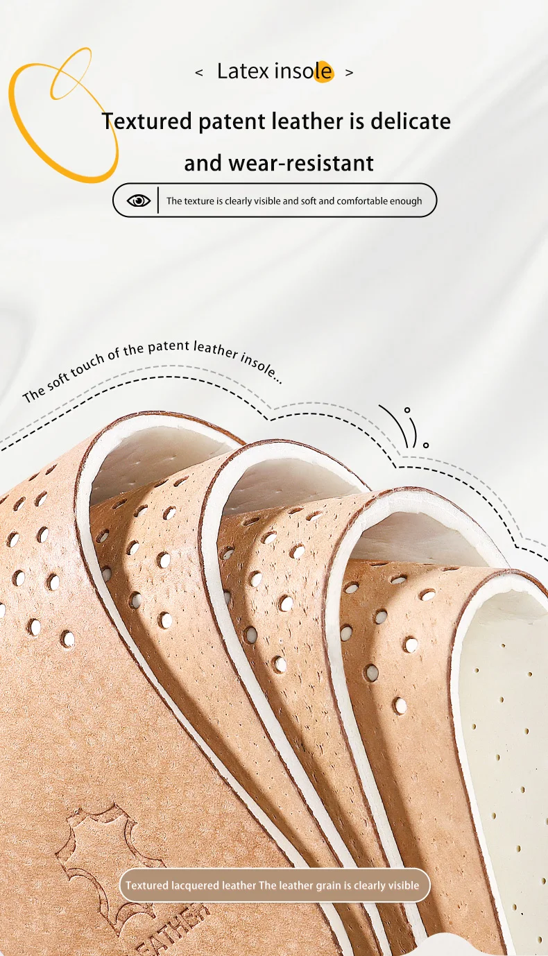 Wholesale Sports & Comfort Latex Leather Insoles With Ventilating Holes Wear-Resistant Shock-Absorbing Light Elastic MOQ 1 Pair Wholesale Sports & Comfort Latex Leather Insoles With Ventilating Holes Wear-Resistant Shock-Absorbing Light Elastic MOQ 1 Pair