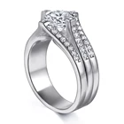 Sterling Silver Silver 2021 Luxury Big Stone S925 Sterling Silver Engagement Ring For Women
