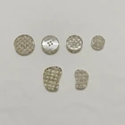 Jeans Factory Price 20*20mm Transparent Round Shape Resin Button For Jeans And Garment