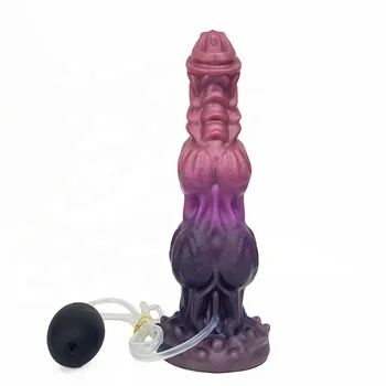 cheap Monster Squirting Ejaculating Silicone Anal Plug Soft ABS Adult Sex Toy with Knots Fantasy squirt Dildo for Men and Women