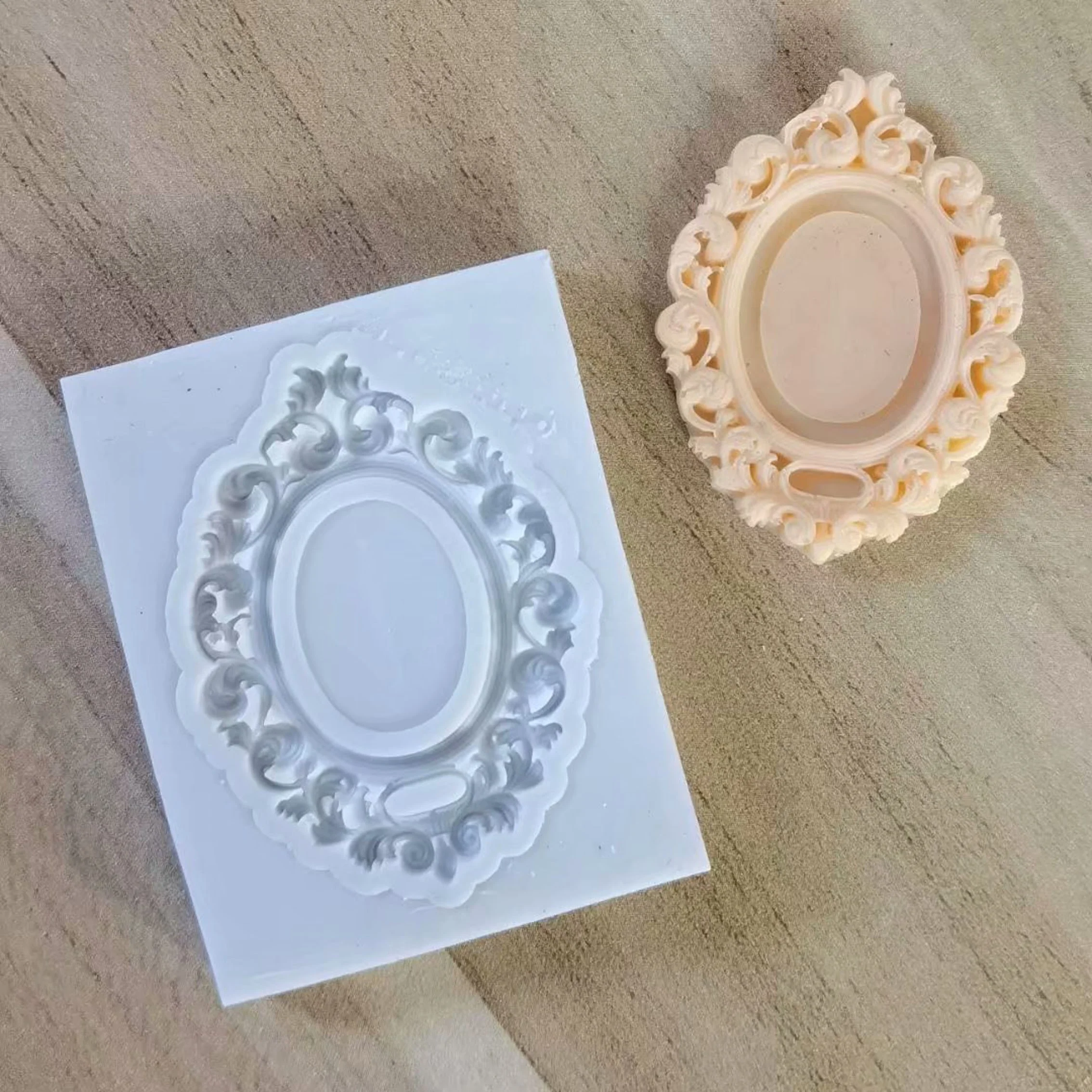 High Quality Non Stick European Classical Lace Frame Borders Relief Frame Mold For  Cake Decorating Molds Cake Stand Series
