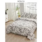 3 Piece Grey Floral King Size Quilt Sets With Lightweight Summer Bedspread Coverlet And Sham For Kids Teens Adults