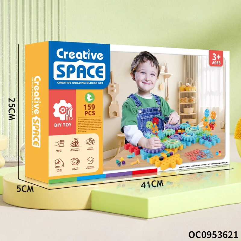 Educational game baby toddler toys diy assembly building blocks educational gear toys for kids