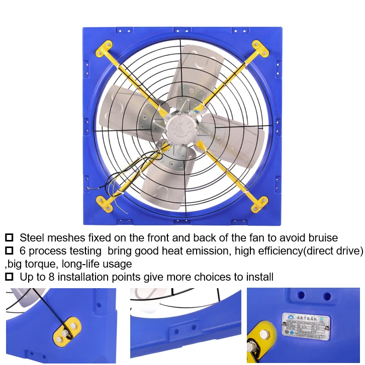 Wall-mounted Axial Fan, 1.2m, 380V-480V, 304, Stainless - detail 6