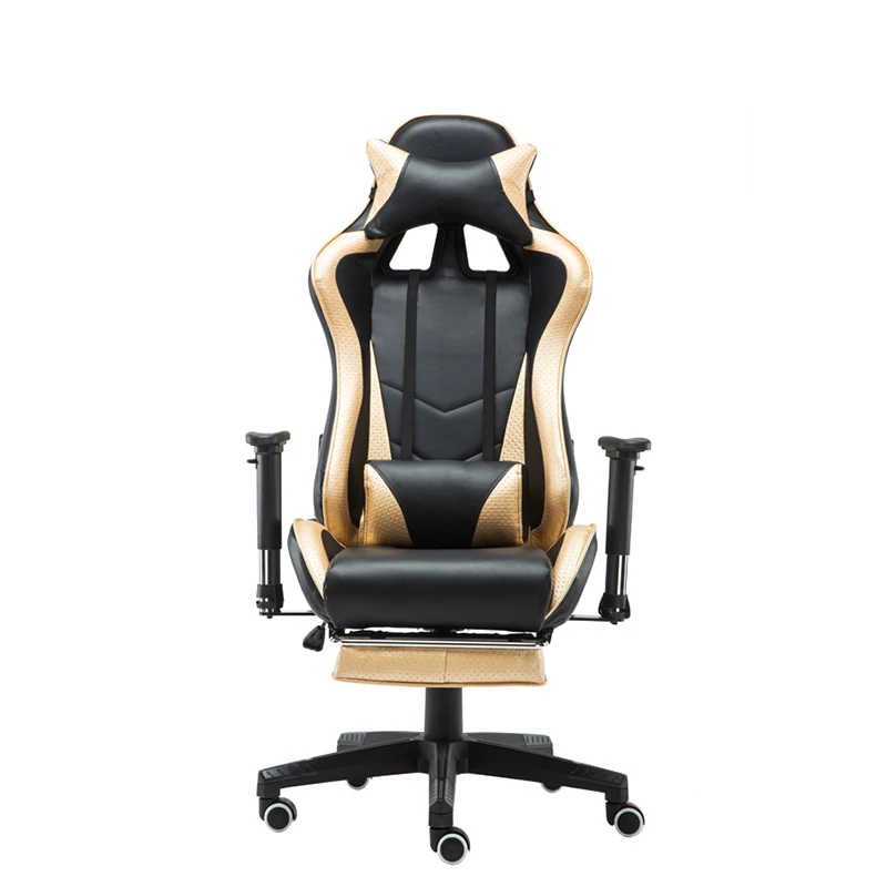 white gold gaming chair