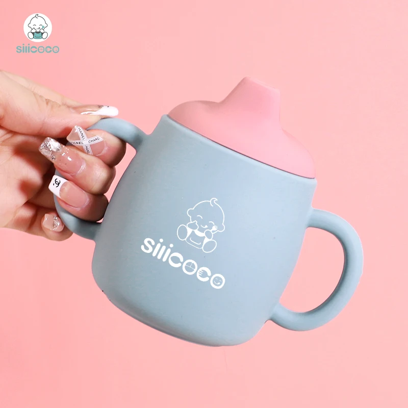 Silicoco hot sale Silicone Baby Sippy Cup With Handle ODM OEM Toddler Cup Silicone Baby Cup