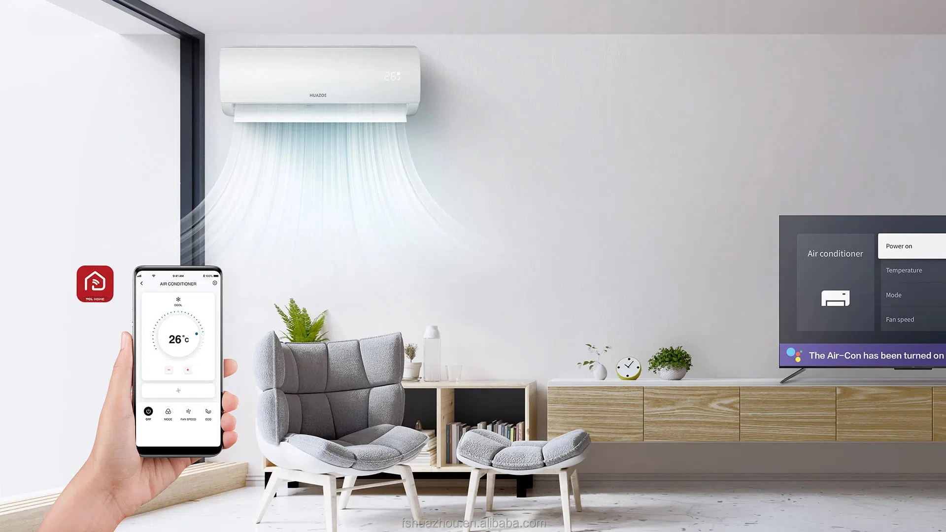 Triple Inverter Air Conditioner, LGS, HUAZOS, 12000btu, 1.5HP - detail 12