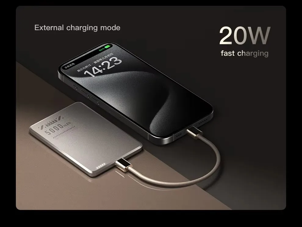 mini ultra-thin power bank
5000mah power bank for phone
magnetic wireless charger
20w aluminum power bank