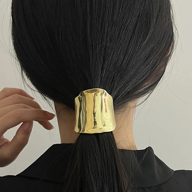 Simple Rubber Band Head Rope Metal Hair Ties Hair Accessories Metal Pony Hook Hair Rope for women